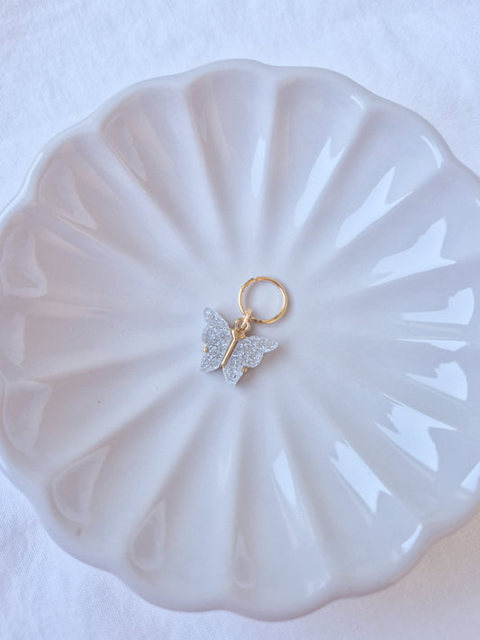 Sommerfugl Glittersølv Maskemarkør